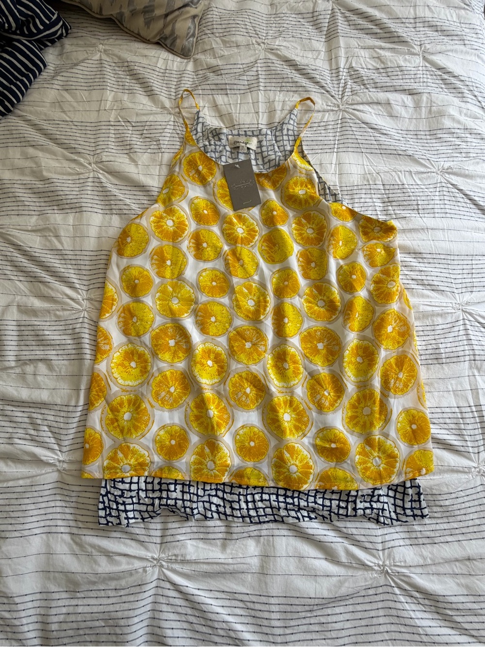 Anthropologie Yellow Citrus Print Camisole - Picture 5 of 6